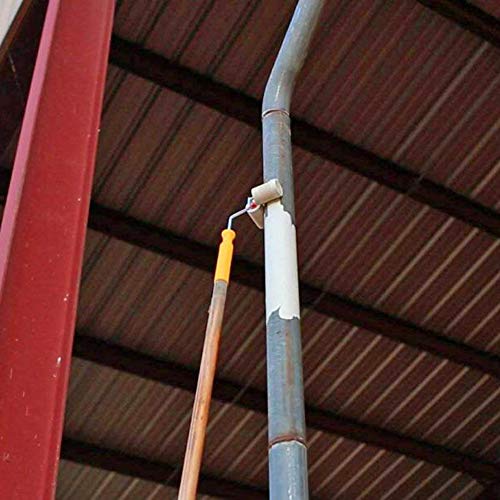 Paint Brush Dual Coating Rolls All Dual Paint Roller Helps Paint Fencing Poles and Corners Dual Paint Roll Paint Railings and Corner Painting Tools (Yellow)