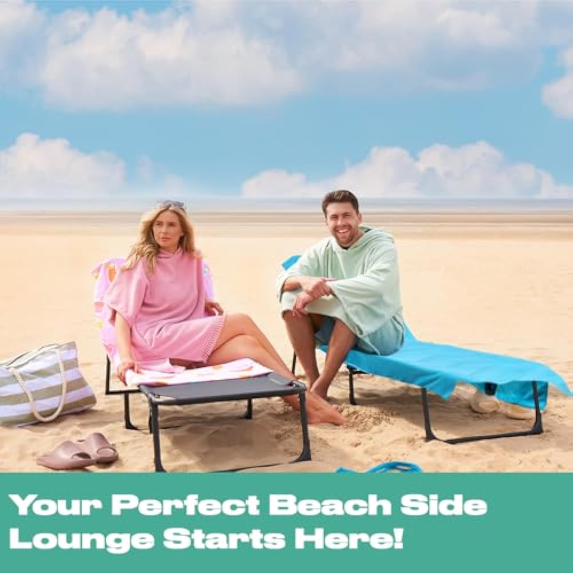 Lounger Towels with Pockets, Pink, Summer Vacation Essential
