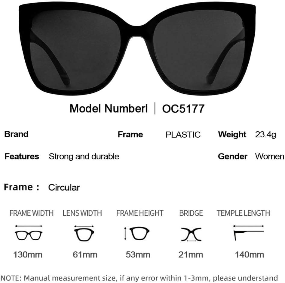 Oversized Sunglasses Women Large Frame Polarized Glasses Glasses Driving Eyeglasses