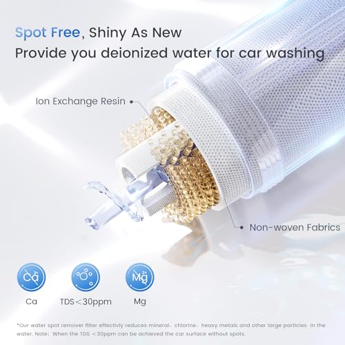 Waterdrop Spotless Car Wash System with Resin, Deionized Water System, Spot Free, Works for All Vehicles, RV, Motorcycles, Windows, Boats, Planes and More, No Towel Drying