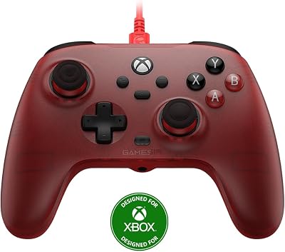 GameSir T7 Controlador con cable para Xbox Series X|S, Xbox One y Windows 10/11, gamepad Plug and Play para juegos con joysticks y gatillos de efecto Hall, con jack de audio de 3.5 mm – Azul (Rojo)
