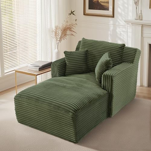 Yihomfy Canapé-lit/Fauteuil Inclinable Moderne en Velours Côtelé,Confortable et Livré Monté,...