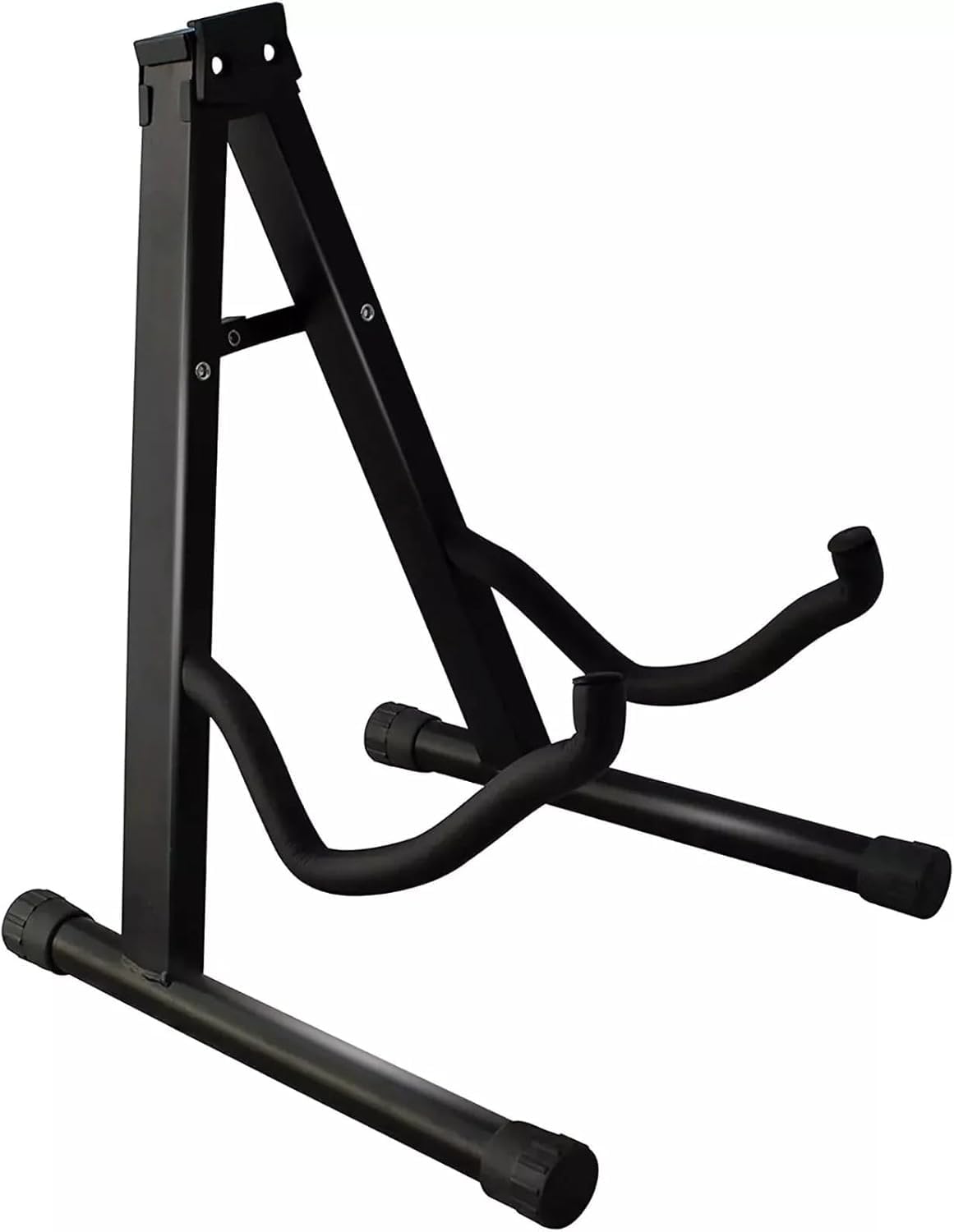 Shopnix Black Guitar Stand, Heavy Duty A-Frame, Music Instrument Foldable, Adjustable, Sturdy, Fits All Guitars - Acoustic, Electric, Bass,