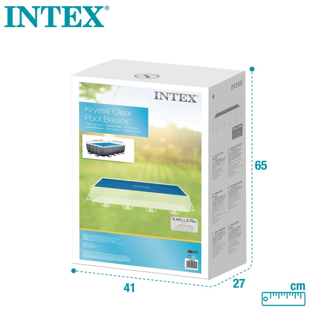 Intex Solarabdeckplane Ultra Frame rechteckig 549 x 274 cm 160 Mikron Blau