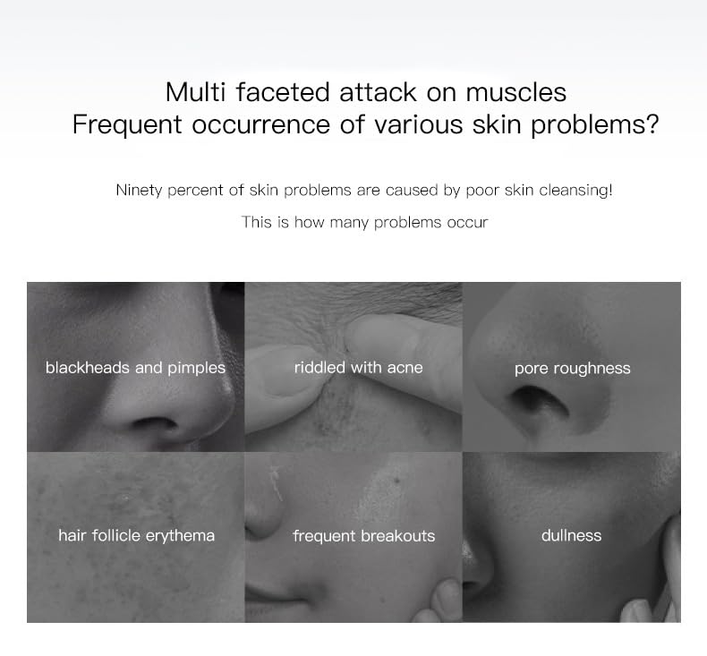 Clay Mask, Clarifying Deep Cleansing White Mud Mask - Pore Minimizing Facial Mask with Hyaluronic Acid, for Oily, Dry & Combination Skin, Includes Dual-Ended Silicone Brush (1.76 Oz)