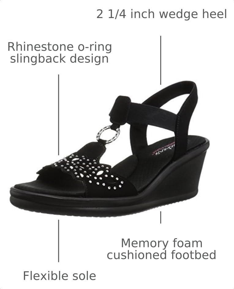 Image of Skechers Women's Rumblers - Queen B Wedge Sandals