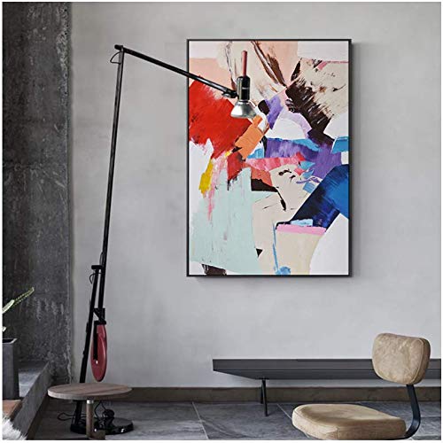 Peinture abstraite couleur splash pour illuminer le mur de votre salon ou couloir d'entree