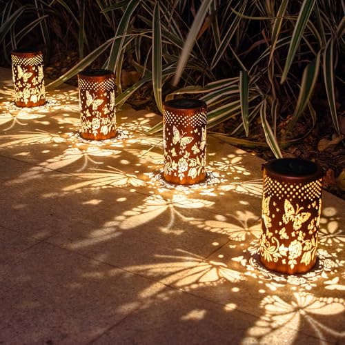Lanterne décorative métal papillons une idée cadeau idéale pour amoureux de jardin