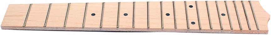 Alnicov 24 Inch Maple Ukulele Fingerboard Fretboard with 18 Frets for Concert Ukulele Replacement parts, Black,Chrome - Image 5