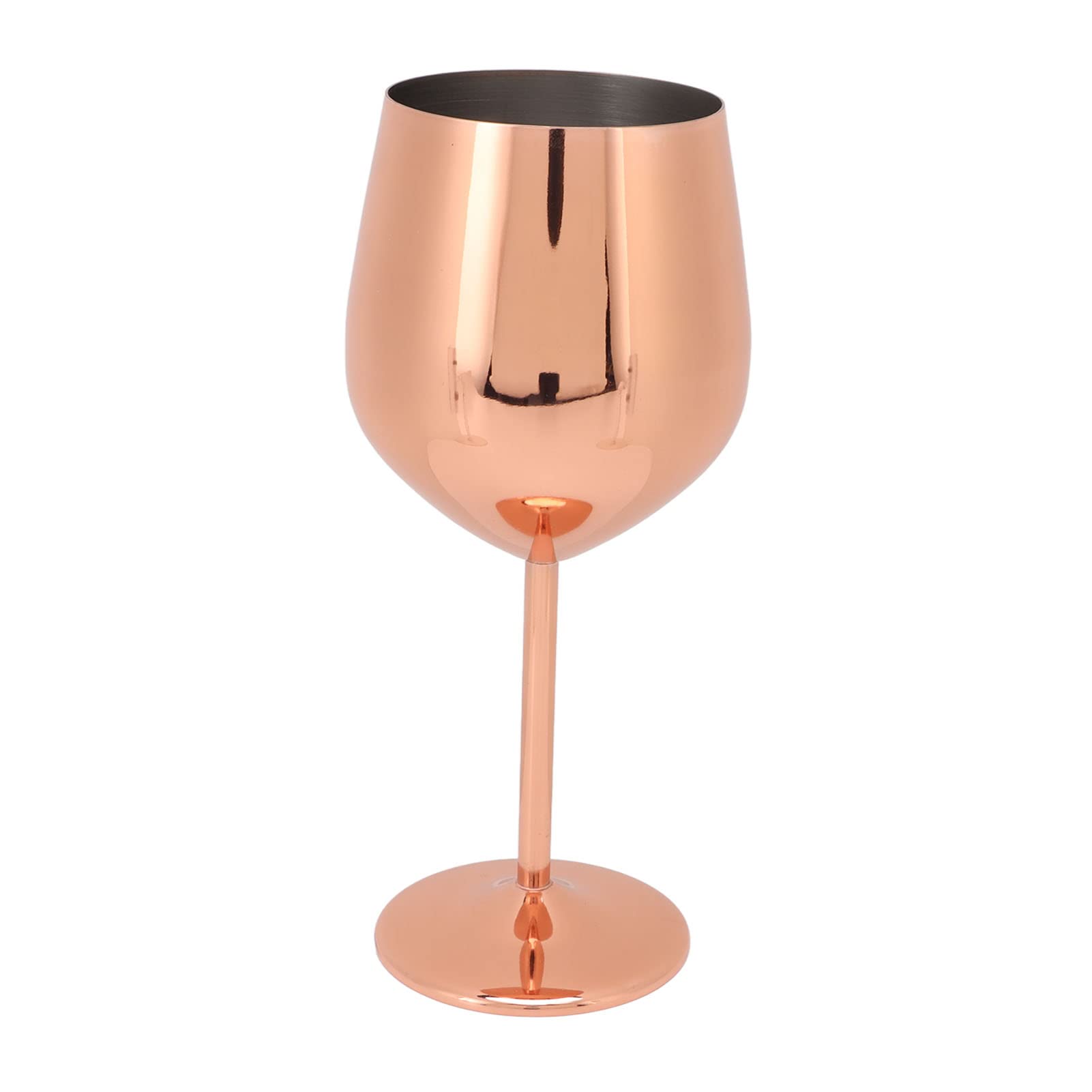 HAIBING Wine Glass, Beautiful Metal Champagne Glass, Comfortable and Elegant Feeling for Parties (Rose Gold)