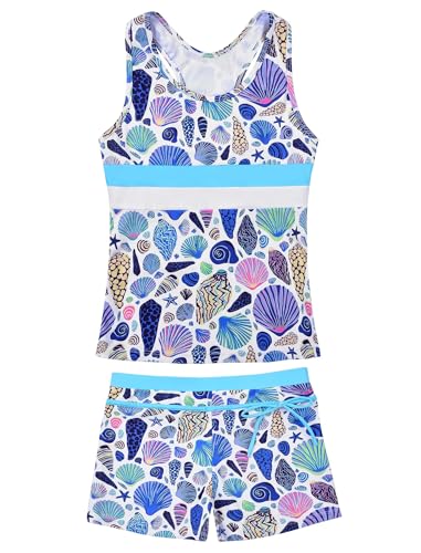 Image of JerrisApparel Little Girls' Summer Two Piece Boyshort Tankini Kids Swimsuit