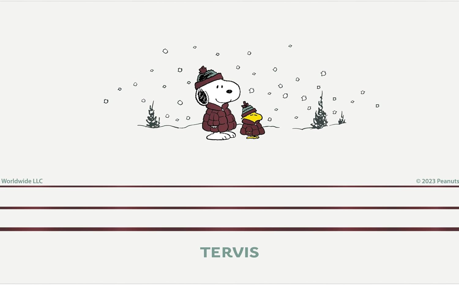 Tervis Traveler Peanuts - Snoopy & Woodstock Christmas Puffer Buddies Triple Walled Insulated Tumbler Travel Cup Keeps Drinks Cold & Hot, 20oz, Stainless Steel - Image 2