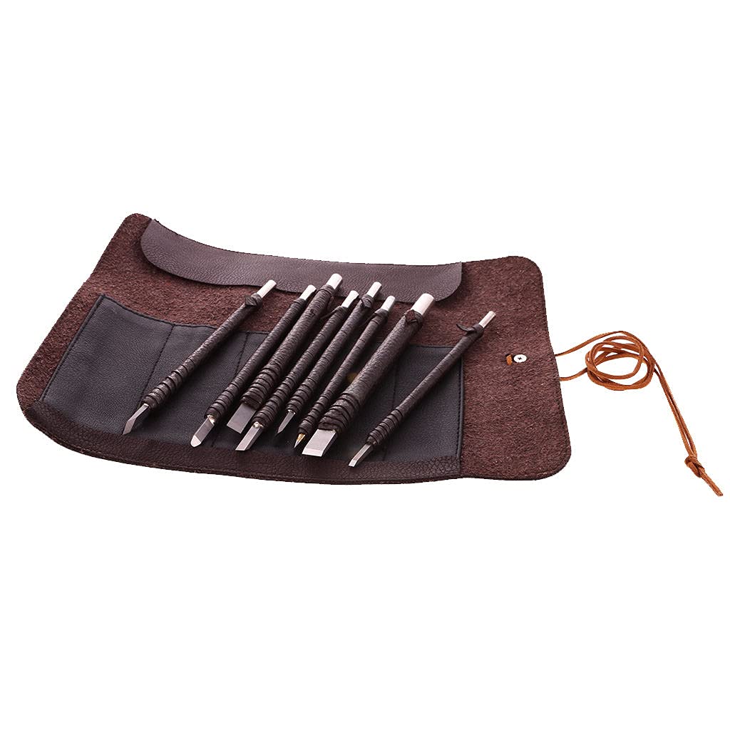 Conjunto De 8 Cincel De Madera Piedra Talla Sello Grabado Afición Herramienta De Artesanía Accesorios