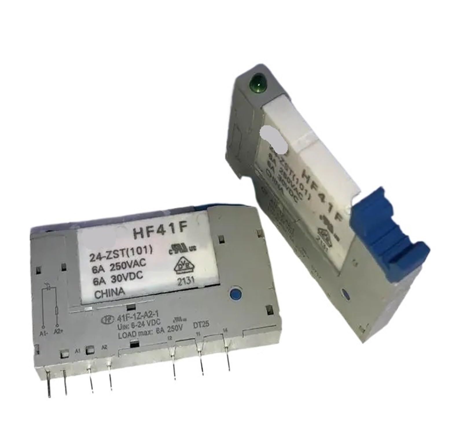 Base relais HF41F 24-ZST composant électronique rail DIN 6-24VDC
