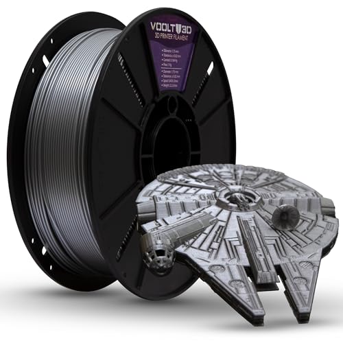 Filamento PLA Alumínio Metalizado Premium 1kg, 1.75Mm, Para Impressoras 3D - Voolt3D (Alumínio Metal