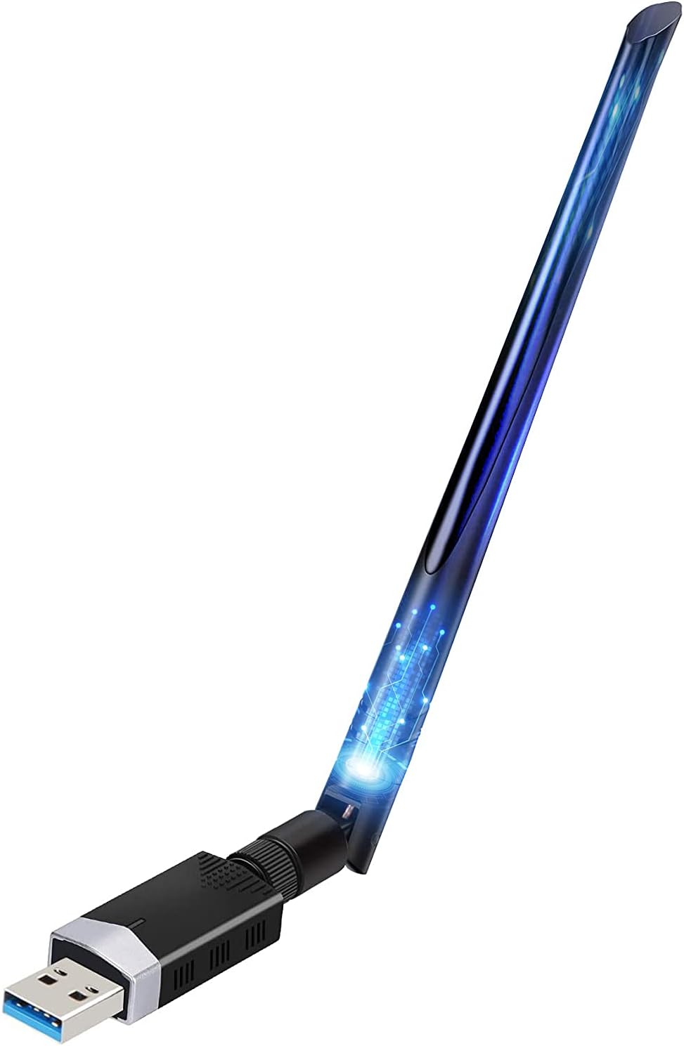 Bluetooth 5.0 WiFi Adapter for PC,USB 3.0 WiFi AC1300 Adapter with 5dBi Antenna 2.4G/5Ghz Support Windows 10/8.1/7 /XP/Vista/Mac OS 10.9-10.15, 2 in 1 WiFi & Bluetooth Adapter for PC