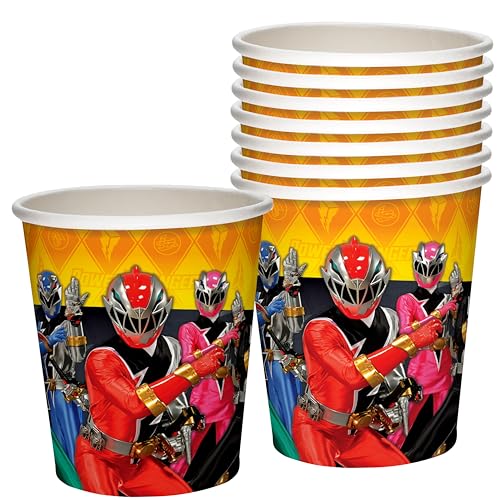 Treasures Gifted Power Rangers Cups 24ct - 9oz Power Rangers Party Cups - Officially Licensed Power Rangers Birthday Party Supplies - Power Rangers Party Supplies - Power Rangers Cup