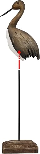 Miniatura 7 de Estatua de pájaro de madera, decoración náutica, escultura decorativa de pájaros marinos, figura de mesa de madera, decoración temática de playa