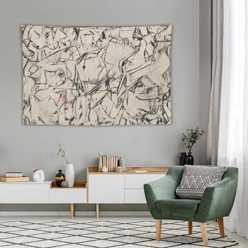 Timeeye Penthouse By Willem De Kooning Tapestry Picture Print Tapestry Wall Paint Art Tapestries Decor Modern Home Artworks Gift Idea 60 Inchx90 Inch thumb #3