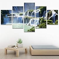 SIGNWIN 5 Panel Canvas Wall Art Modern Art Dramatic Farmhouse/Country Mountain Multicolor Nature Photography for Home Decorations Ready to Hang - 60