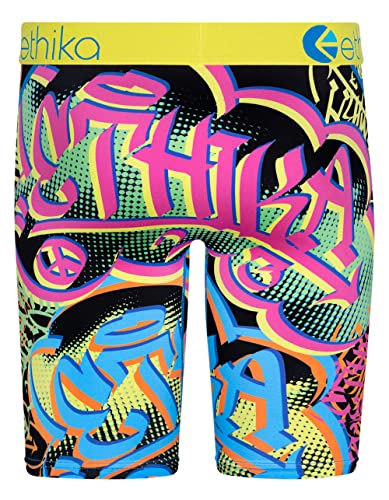 Ethika Men’s Boxer Brief, Knee Length, 4-Way Stretch Performance Underwear with Graphic Prints – ABC2