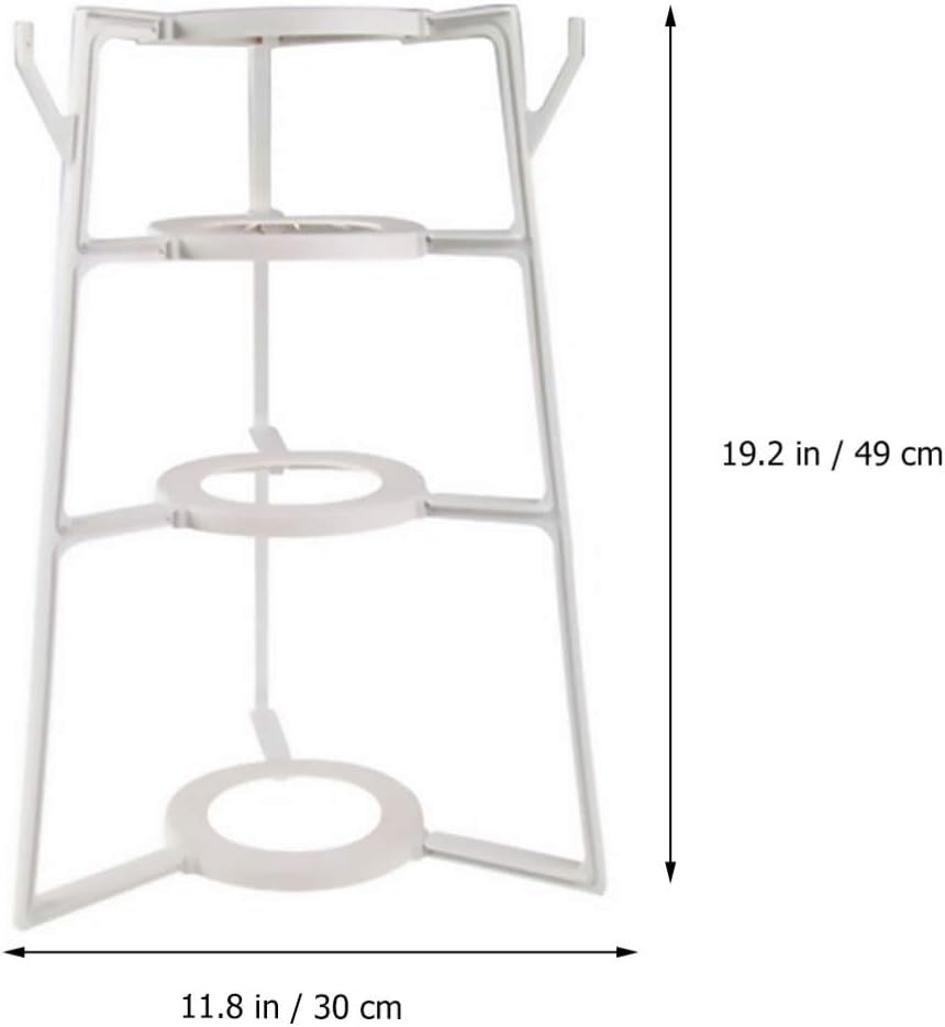 Cabilock 4tier Multi Kitchen Pot Holder Shelf Storage Rack for Efficient Organization of Cookware and Kitchen Essentials Easy to Install and Lightweight Design