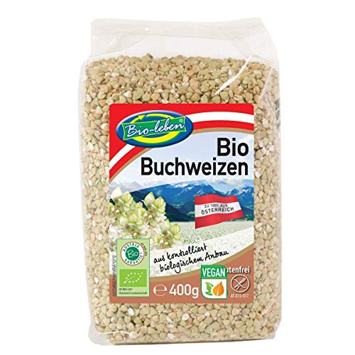 Trigo de sarraceno ecológico sin gluten 2,4kg Bio biológico de grano entero sin OMG alforfón crudo de Austria 6x400g