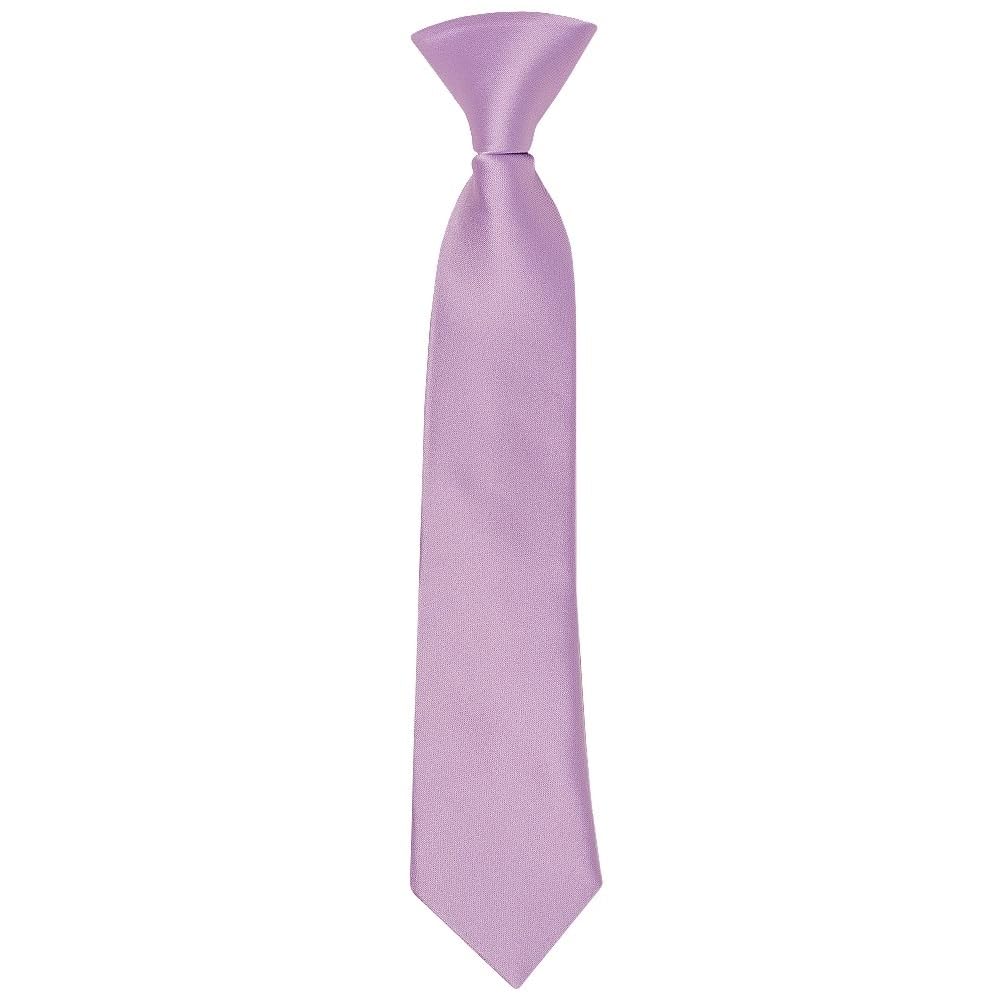Ties R Us Boys Purple & Lilac Pre Tied Lilac Satin Tie Age 4-7