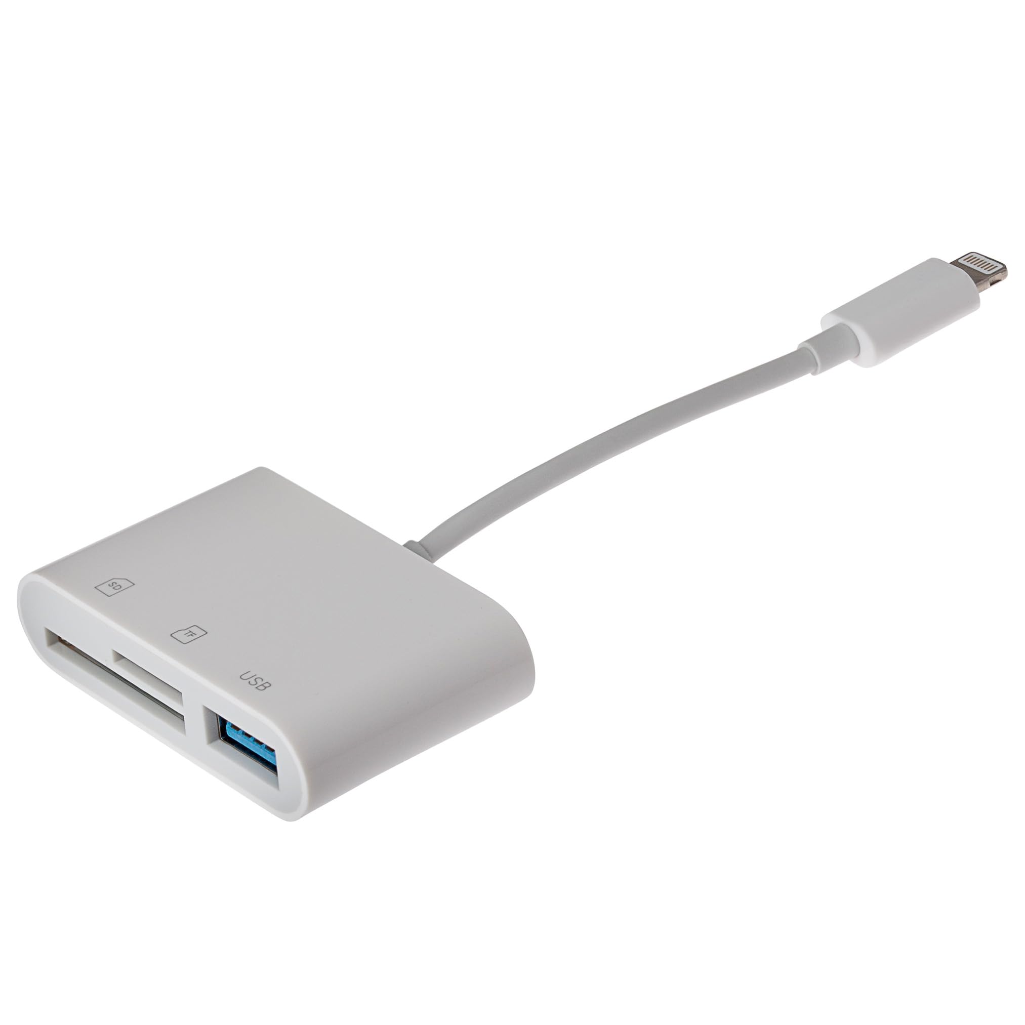 Maplin Lightning Connector Camera Download Adapter SD/MicroSD Card Reader/USB-A Port