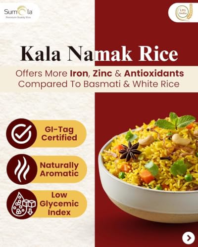 Image of SUMOLA Premium Kalanamak Rice 5 kg | Unpolished Rice | Buddha rice | Diabetic Friendly |Aromatic Rice| High in Iron & Protein | Rich In Nutrients & Fiber | Traditionally Milled