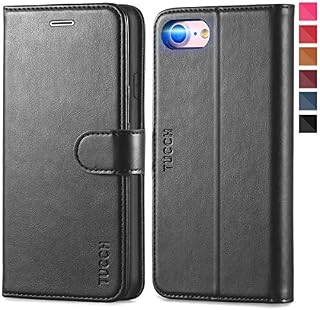 TUCCH iPhone 8 Case, iPhone 7 Wallet Case, Premium PU Leather Flip Folio