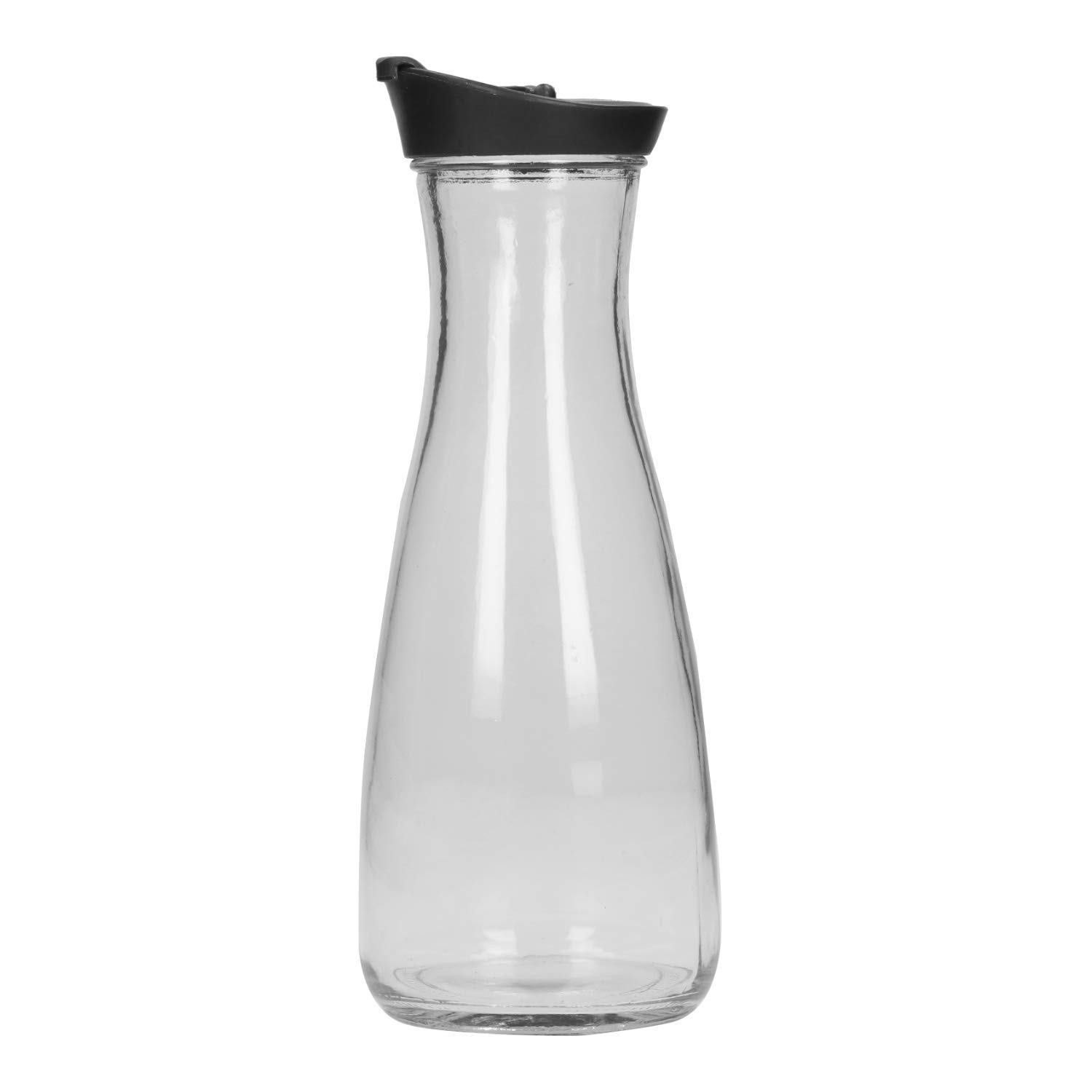 LIBWYS Caraffa in vetro borosilicato con coperchio, 1700 ml, per bevande fai da te, succhi, tè, latte