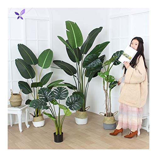 SimulationS Artificial Plants Home Decor Interior Strelitziaceae Plant Tree, Gift Black Pot 930 (Size : 71inch)