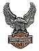 Harley-Davidson 1.5 in. Up-Winged Eagle Bar & Shield Pin, Antique Finish 8008864