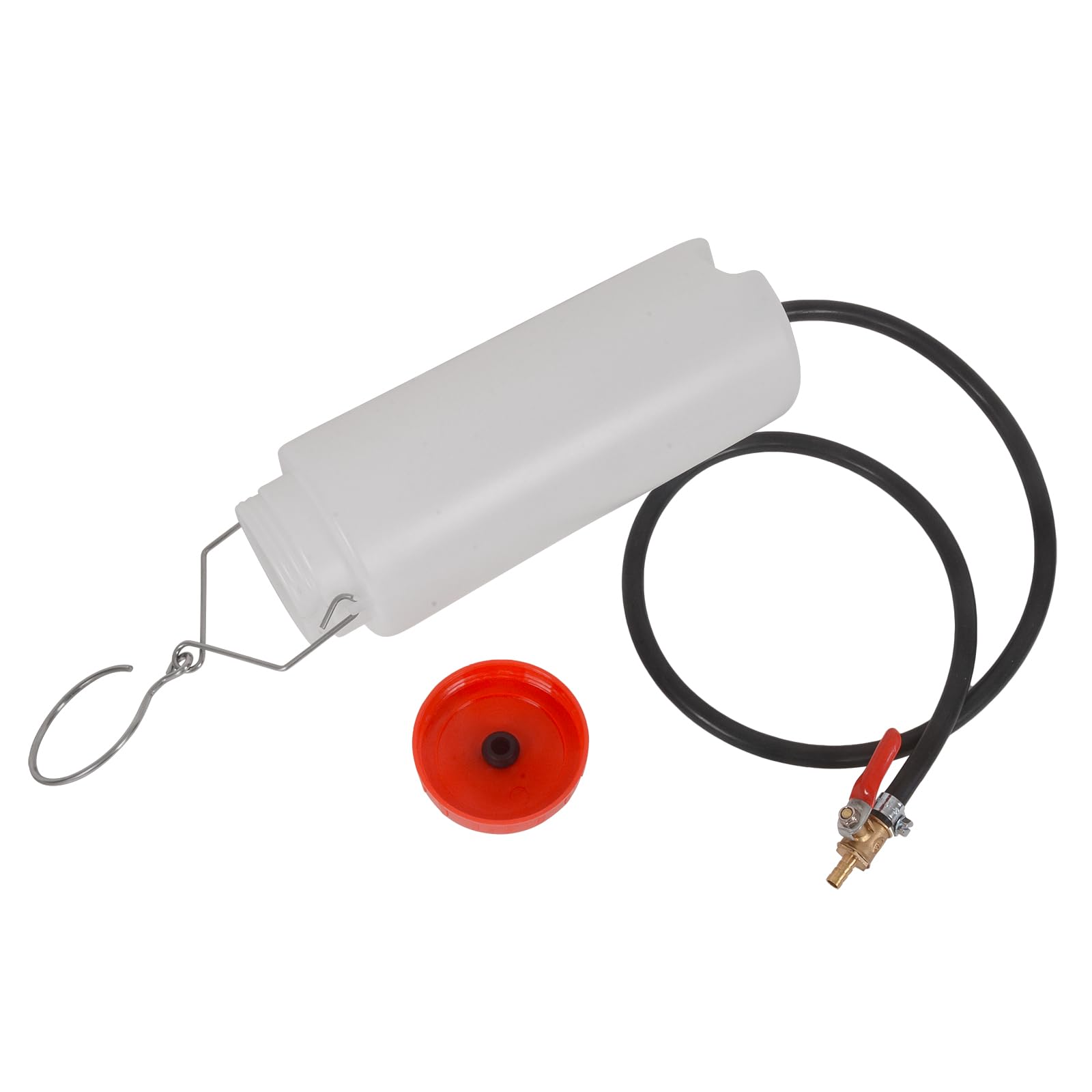 MOTO4U Depósito auxiliar de combustible universal para motocicleta, kit de reparación de tanque de 1000 ml con manguera y válvula de corte