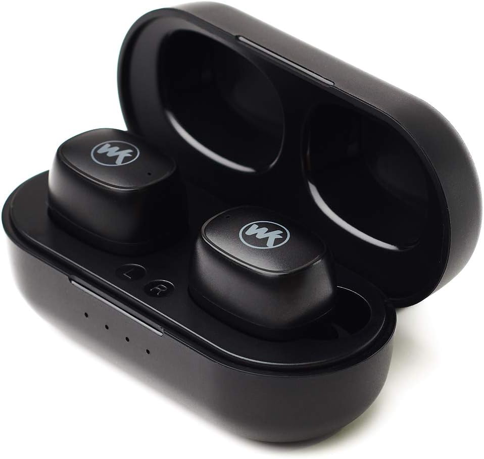 Best Cyber Monday 🔥 Wir Konnen Headphones Wireles A1 Bluetooth 5.0 in-Ear Lightweight Wireless Headphones, Built-in Microphone, Immersive Sound, Long Distance Connection with Charging Case, Black
