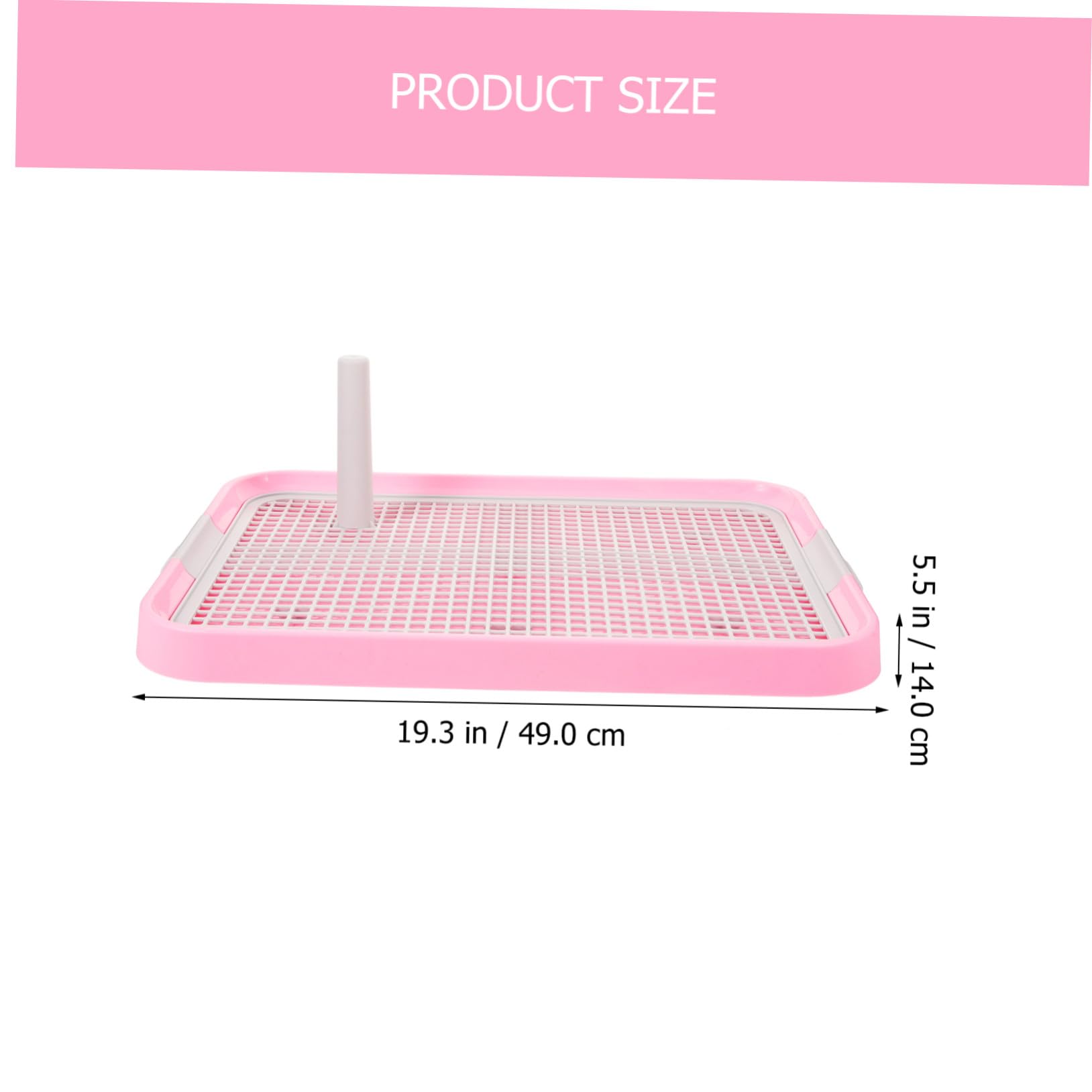 DOITOOL Toilette per Cani con Colonna Ergonomica e Antiscivolo Vasino Addestramento Cucciolotti di Taglia Piccola e Media Igienico e Facile da Pulire Rosa