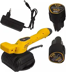 Máquina Assentar Piso Ventosa à Bateria 12v Vibração de 10000 rpm, 130mm 2 Baterias de 12V 5000mAh e Carregador 100-240VAC