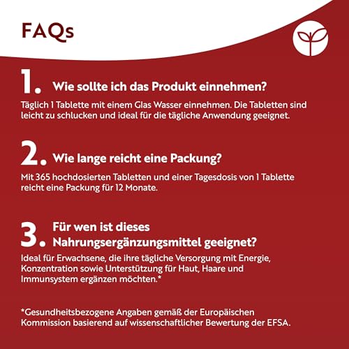 Vitamin B Komplex Hochdosiert mit Vitamin C, 365 B Komplex Vegane Tabletten mit alle 8 B-Vitaminen, Vitamin B12 hochdosiert + B1-B2-B3-B5-B6 Biotin Reduziert Müdigkeit & Erschöpfung (EFSA) - Nutravita