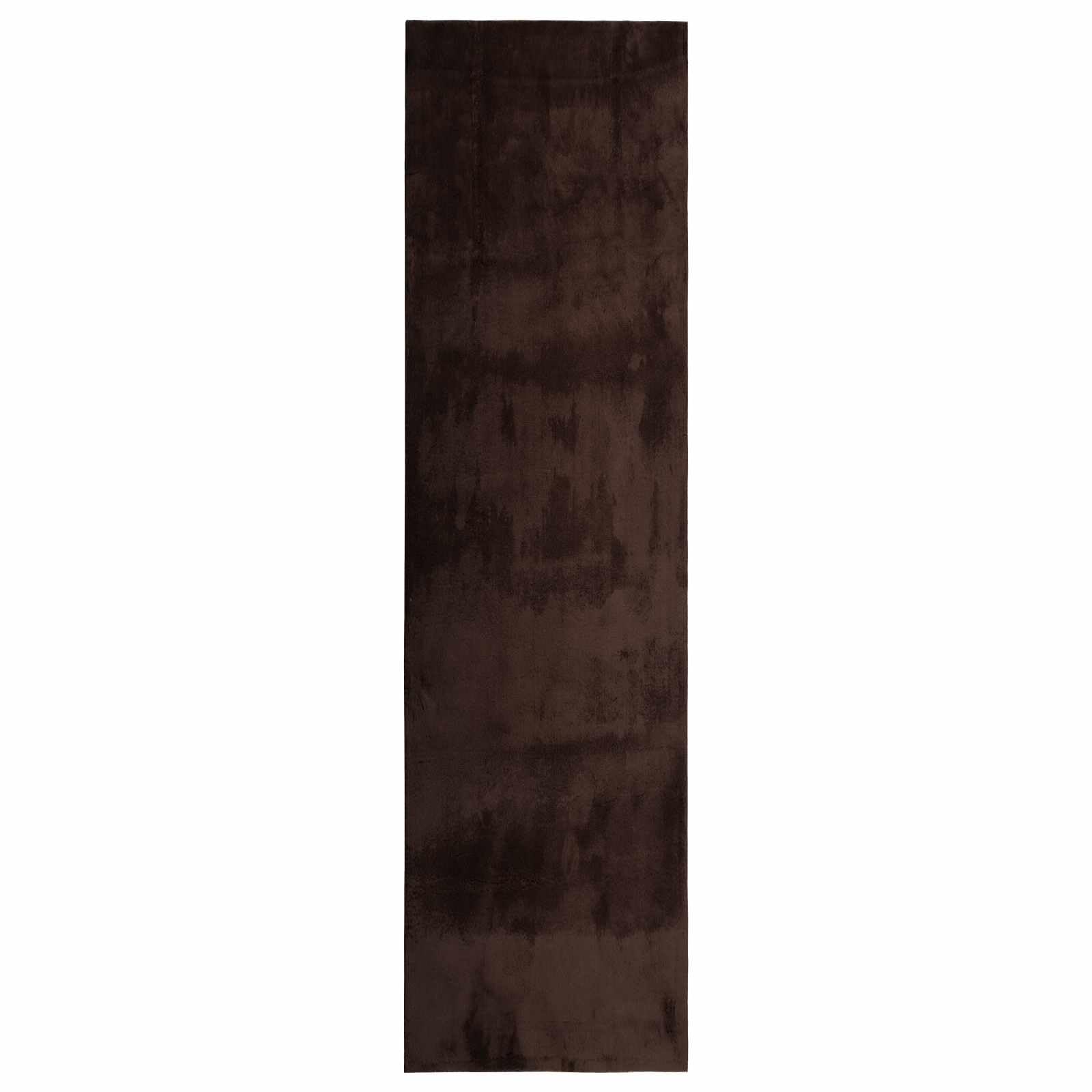 vidaXL Medium Pile Soft and Washable Rug HUARTE Brown 1000 x 80 cm, Living Room Rug, Modern Design, Textured Polyester, Non-Slip, Washable, Versatile, Contemporary Home Decor — image 1