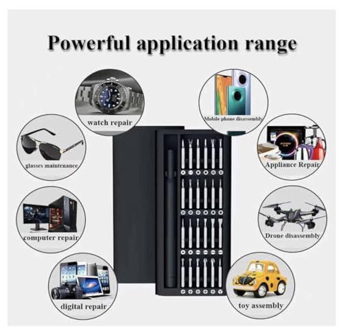 Image of 24 in 1 Mini Screwdriver Set with Case, Small Flathead Magnetic Screwdriver Kit for Electronics, PC, Watches, Glasses, Phones, Jewelry, Black