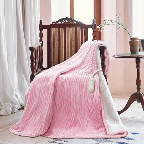 Heated Blanket Electric Blanket Throw 50”X60”-Heating Throw with 5 Heat Settings-3 Hours Auto Off,ETL Certified,Machine Washable (Pink) - Image 3