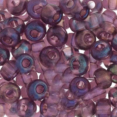 John Bead Czech Glass Seed Beads 2/0 Transparent Amethyst AB 22Grams Beads for DIY Arts Crafts Jewelry Bracelets Necklaces Earrings Making