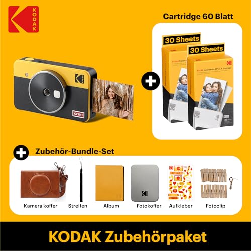 Kodak Mini Shot 2 Retro 4PASS 2-in-1 Sofortbildkamera und Fotodrucker