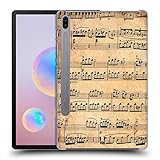 Head Case Designs Mozart Notenblätter Harte Rueckseiten Handyhülle Hülle Huelle und Passende Designer Hintergrundbilder kompatibel mit Samsung Galaxy Tab S6 (2019)