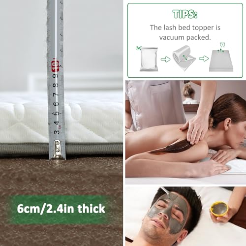 Cubrecolchón de espuma viscoelástica perforada de 60x180 cm para almohadilla de cama de spa 6