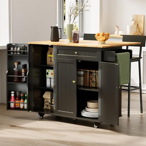 Xbro Kücheninsel mit Arbeitsplatte, Küchenwagen auf 5 Rädern...