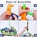 Gizzjoy Dinosaur Toy Rocket Launcher for Kids - Launch Up to 100 Ft, 4 Rockets, Outdoor Outside Toys for Kids, Dinosaur Toys, Birthday Gifts for 3 4 5 6 7 8-12 Year Old Boys Girls