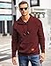 COOFANDY Men's Sport Hoodie Heavyweight Gym Athletic Sweatshirt Fashion Pullover Hooded With Pocket, Wine Red, Small