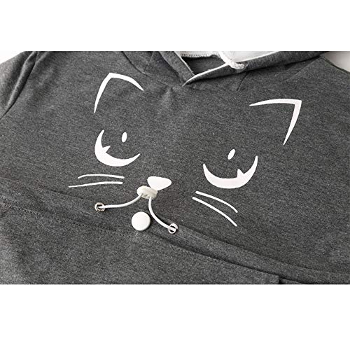 Alyc Unisex Hoodies Pet Holder Cat Dog Kangaroo Pouch Carries Pullover With Cat Printing Sweatshirt (Dark Grey, Xl) #TOP3